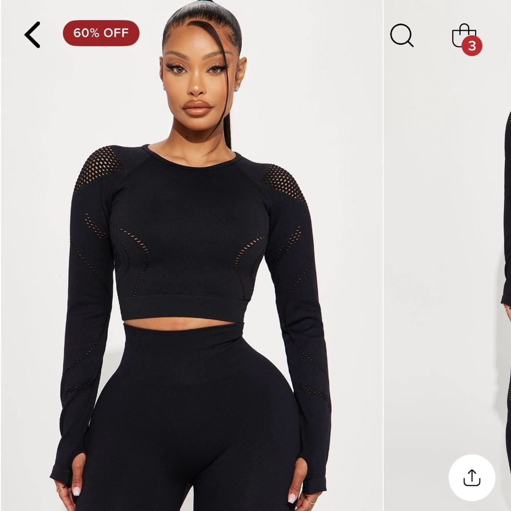 Gym top from Fashion Nova